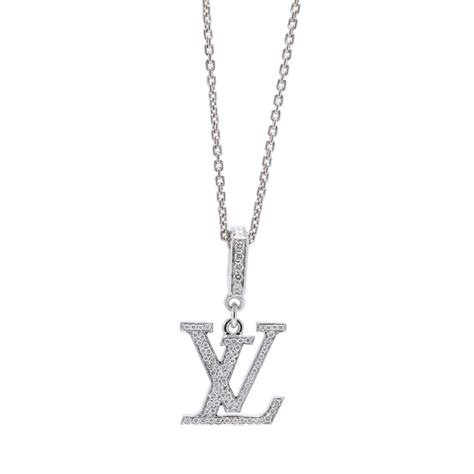 louis vuitton necklace letter|Louis Vuitton monogram necklace.